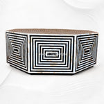 Octagonal MOP Inlay Coffee Table Black 2
