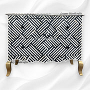 Optical Estelle Bone Inlay 2 Drawer Chest Black 6