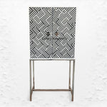 Resin Inlay Optical Bar Cabinet Black 5