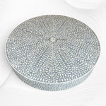 Scroll Vine Bone Inlay Coffee Table Grey 1