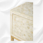 Star Bone Inlay Nightstand Biege 3