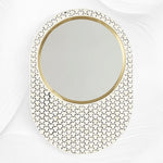Targua Bone Inlay Oval Mirror Black