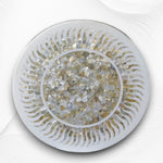 Vietnam White Marble Yellow MOP Inlay Table Top 1