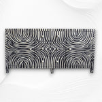 Black Zebra Bone Inlay 2 Door 4 Drawer Buffet 6