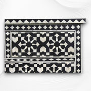 Bone Inlay Moroccan 7 Drawer Chest Black 2