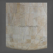 Chiseled Bone Inlay Bucket Side Table
