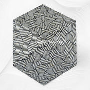 Cube Optical Bone Inlay Octagonal Side Table Black