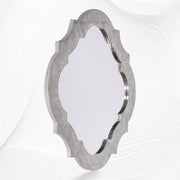 Lotus White Metal Mirror