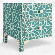 Marrakeesh Bone Inlay Chest Of 4 Drawers Green
