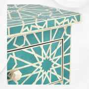 Marrakeesh Bone Inlay Chest Of 4 Drawers Green