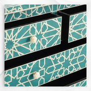 Marrakeesh Bone Inlay Chest Of 4 Drawers Green