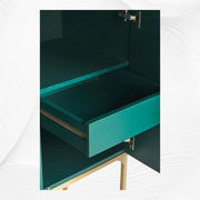 Optical Inlay Bar Cabinet Black