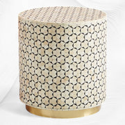 Targua Bone Inlay Side Table Black