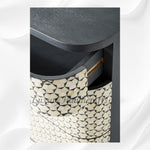Targua Bone Inlay 3 Drawer Chest Black 4