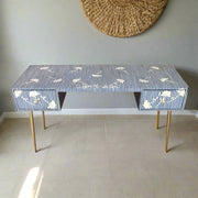 Ada Bone Inlay Desk Blue 1