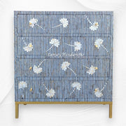 Ada Mother of Pearl Inlay Chest of 4 Drawers Blue 5