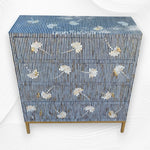 Ada Mother of Pearl Inlay Chest of 4 Drawers Blue 2