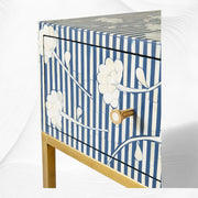 Ada Bone Inlay Nightstand Blue