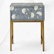 Ada Bone Inlay Nightstand Blue
