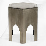 Anatole Hexagonal White Metal Side Table 3