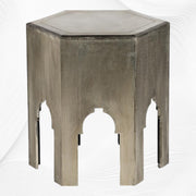 Anatole Hexagonal White Metal Side Table 4