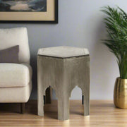 Anatole Hexagonal White Metal Side Table 1