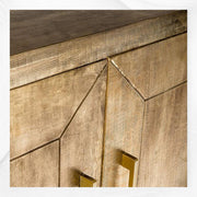 Antique Brass Embossed 3 Door Sideboard 3