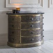 Antique Brass Chest Of Drawer With Black Granite Top 2