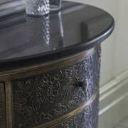 Antique Brass Chest Of Drawer With Black Granite Top 5