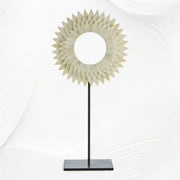 Handcrafted Athena Bone Inlay 3 Layered Mounted Ring Set of 2 - 2