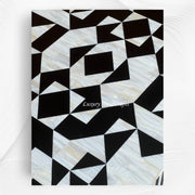 Ava Mother of Pearl Inlay Oval Coffee Table Black 4