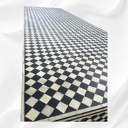 Black Bone Inlay 9 Drawer Checks Design Chest 2