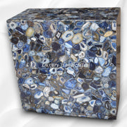 Blue Agate Geode Coffee Table With Led Light 4