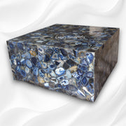 Blue Agate Geode Coffee Table With Led Light 2
