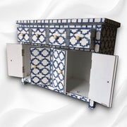 Blue Colored Bone Inlay Cabinet 2