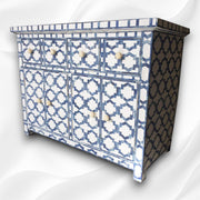 Blue Colored Bone Inlay Cabinet 3