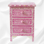 Buy Bone Inlay Drawers Bedside Table