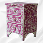Premium Bone Inlay Drawers Bedside Table Online