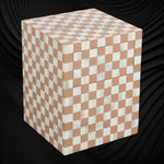 Bone Inlay Checkerboard Bedside Almond 3