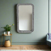 Bone Inlay Edged Mirror Black 1