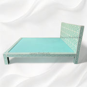 Moroccan Bone Inlay Bed Mint Green 3