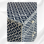 Close-up of the Arctic Bone Inlay Sideboard in Indigo Blue 5