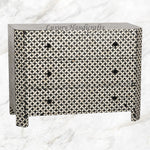Luxury look of the Black Bone Inlaid 3 Drawer Chest Manhattan 2