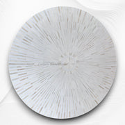 Bone Inlay Illusion Stripe Center Table White Brass 3