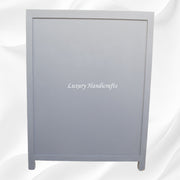 Bone Inlay 6 Drawer Chest Floral Design Dove Grey 4