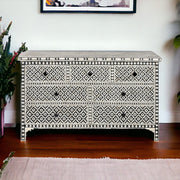 Black Bone Inlay Arctic Chest Of 7 Drawers 5