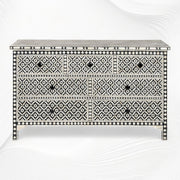 Black Bone Inlay Arctic Chest Of 7 Drawers 4
