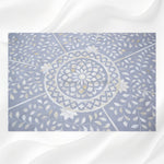 Bone Inlay Dining Table Flower Center Design Grey 5