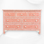 Bone Inlay Fishscale Chest Of 7 Drawers Orange 5