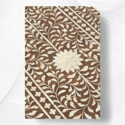 Bone Inlay Floral Chest of 7 Drawers Brown 4